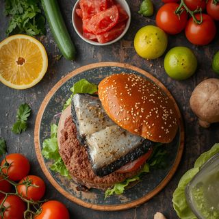 Burger mit Fisch