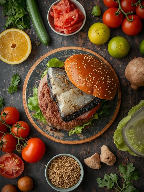 Burger mit Fisch