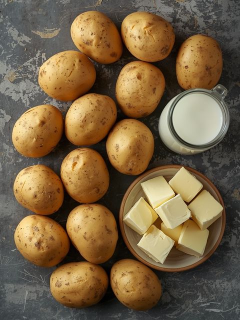 Kartoffelpüree, zubereitet (mit Vollmilch und Butter)