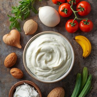 Naturjoghurt, Sahne