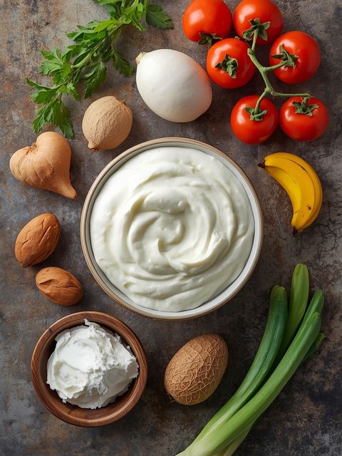 Naturjoghurt, Sahne
