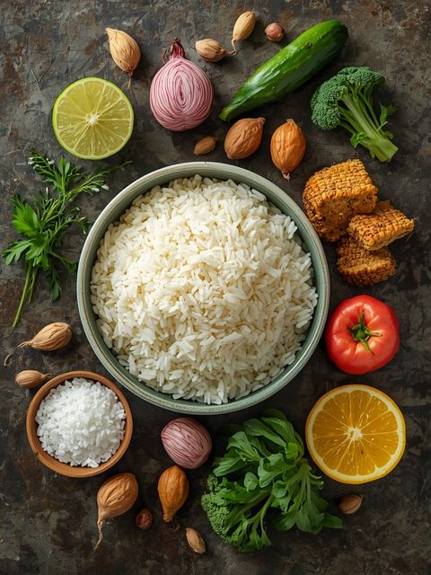 Unpolished Rice, Boiled in Salt Water (Uniodized)