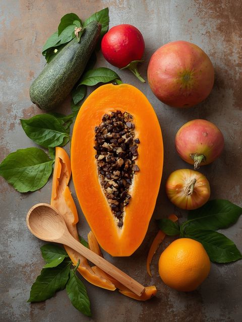Papaya, Ripe, Raw