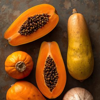 Papaya, reif, roh