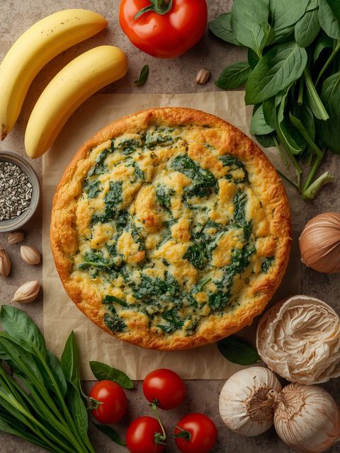 Spinatkuchen, gebacken (mit Blätterteig)