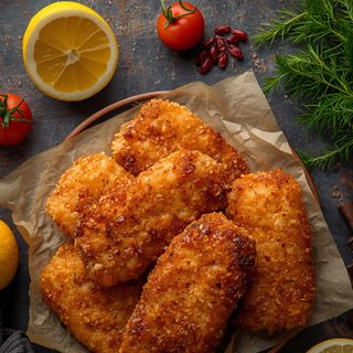 Fish Sticks (Breaded and Pre-fried), Fried in Rapeseed Oil