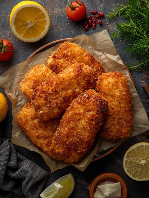 Fish Sticks (Breaded and Pre-fried), Fried in Rapeseed Oil