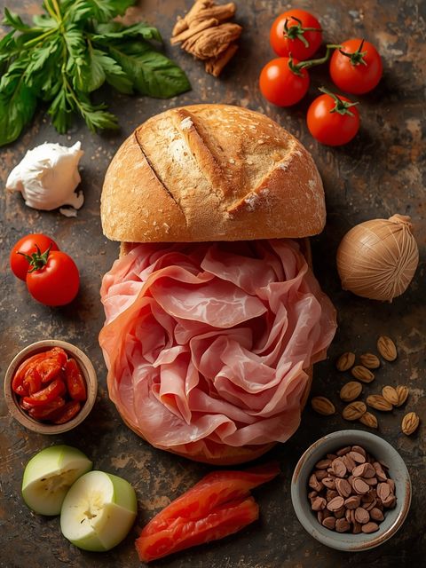 Sandwich (Ruch Bread) with Szczecin Ham