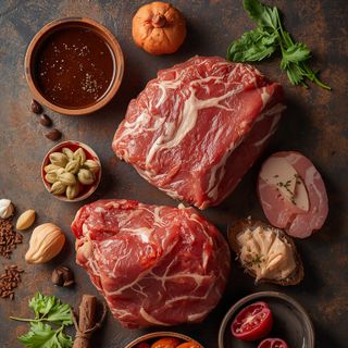 Bouillon, Fleisch, zubereitet