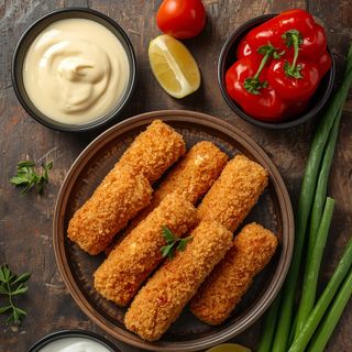 Fish Sticks (Breaded and Pre-Frozen), Baked (Without Adding Fat)