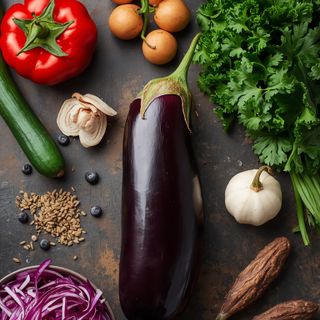 Aubergine, gedünstet (ohne Zugabe von Fett und Salz)