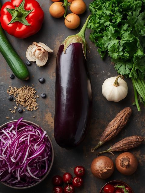 Aubergine, gedünstet (ohne Zugabe von Fett und Salz)