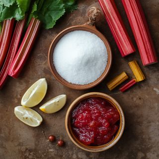 Rhubarb Compote, Sugared