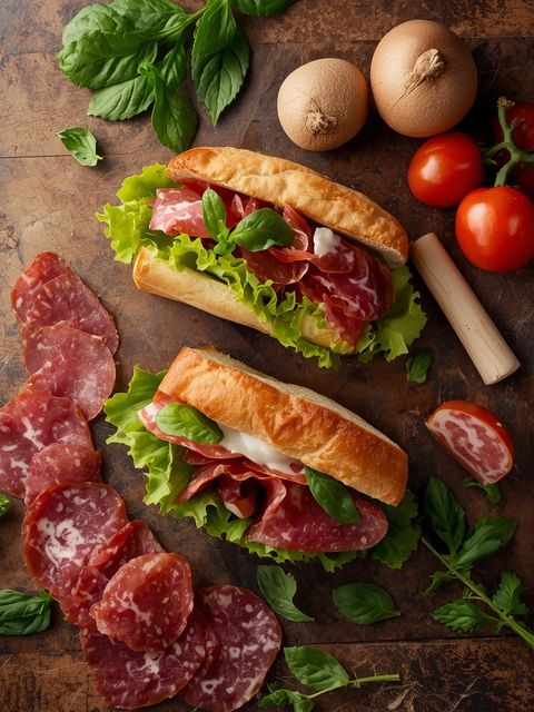 Sandwich with Salami