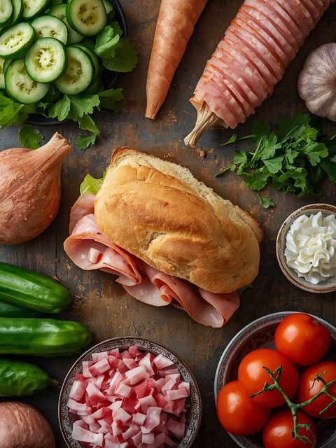 Sandwich mit Schinken