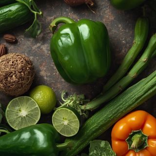Bell Pepper, Green, Raw