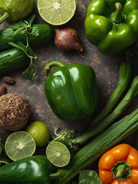Bell Pepper, Green, Raw