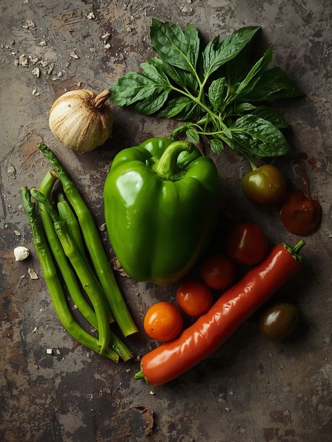 Paprika, grün, roh