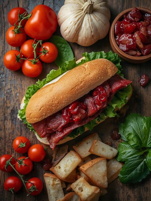 Sandwich with Dry Meat