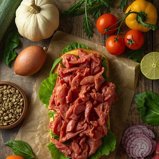 Sandwich mit Trockenfleisch