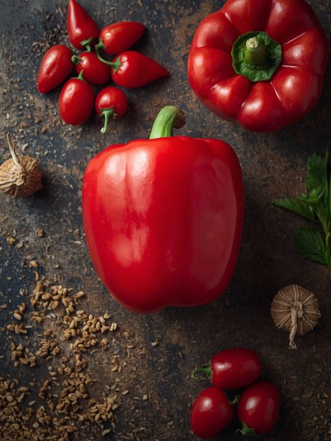 Paprika, rot, gedünstet (ohne Zugabe von Fett und Salz)