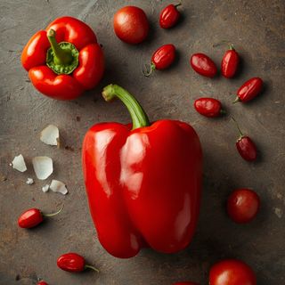 Paprika, rot, gedünstet (ohne Zugabe von Fett und Salz)