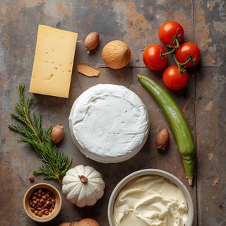 Camembert, śmietana