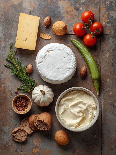 Camembert, śmietana