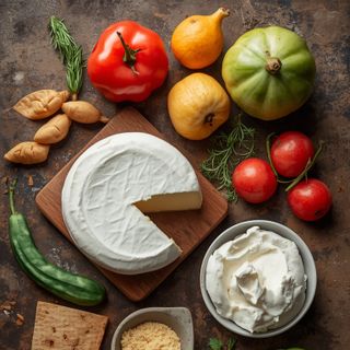 Camembert, śmietana
