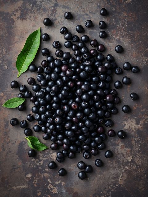 Elderberries, black, raw