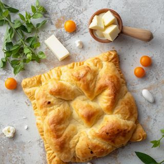 Quarkblätterteig (mit butter), ungebacken