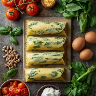 Cannelloni z szpinakiem i ricottą, przygotowane