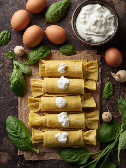 Cannelloni z szpinakiem i ricottą, przygotowane