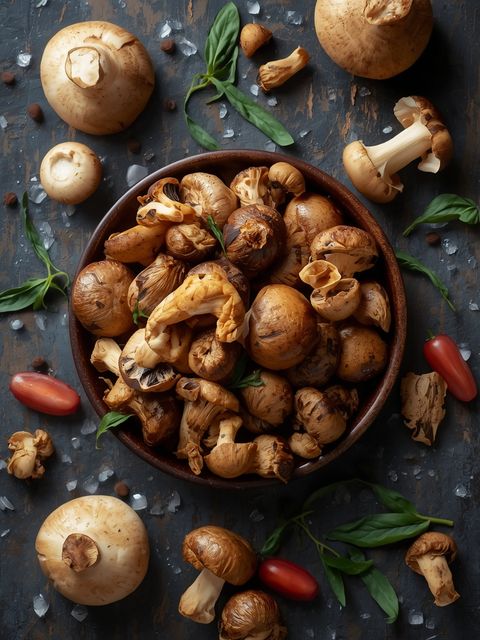 Mushroom, Steeped (without Addition of Fat and Salt)
