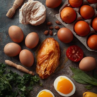 Chicken Egg, Whole, Cooked