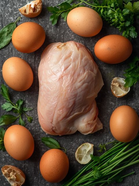Hühnerei, ganz, gekocht