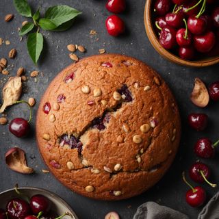 Cherry Cake, Homemade, Baked (with Piety)