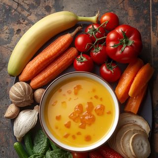 Bezalkoholowe fondue, przygotowane