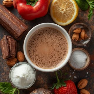 Malzgetränk mit Kakao, angereichert mit Vitaminen und Mineralien, zubereitet (mit Milch)