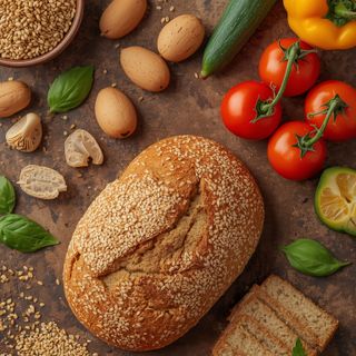Knäckebrot, Vollkorn mit Sesam