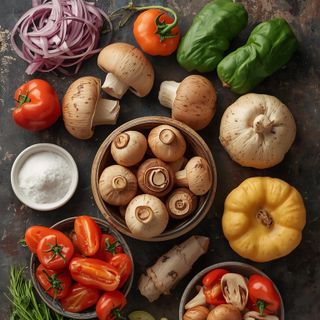 Champignon, Stewed (without Addition of Fat and Salt)