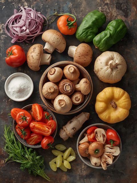 Champignon, Stewed (without Addition of Fat and Salt)