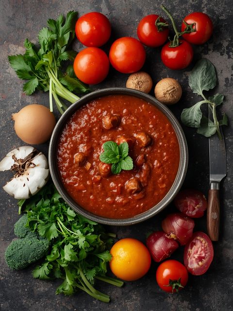 Horse Ragout with Sauce, Prepared