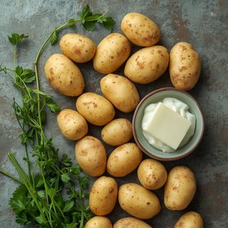 Instant Potatoes, Prepared (with Water and Butter)