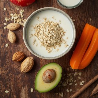 Haferbrei, zubereitet (mit Vollmilch, ohne Zusatz von Zucker)