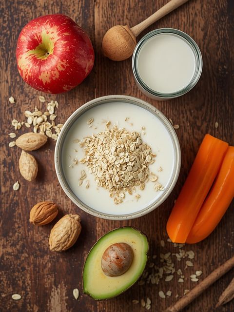 Haferbrei, zubereitet (mit Vollmilch, ohne Zusatz von Zucker)
