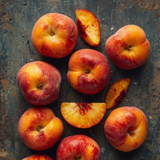 Peaches, with sweetener, preserved, drained