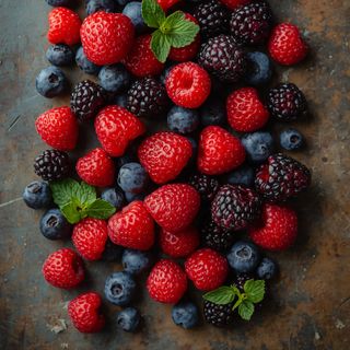 Berries (cut), cooked (excluding added sugar)