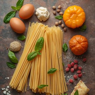 Pasta without eggs, dry