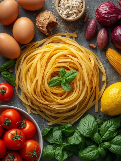 Pasta without eggs, dry